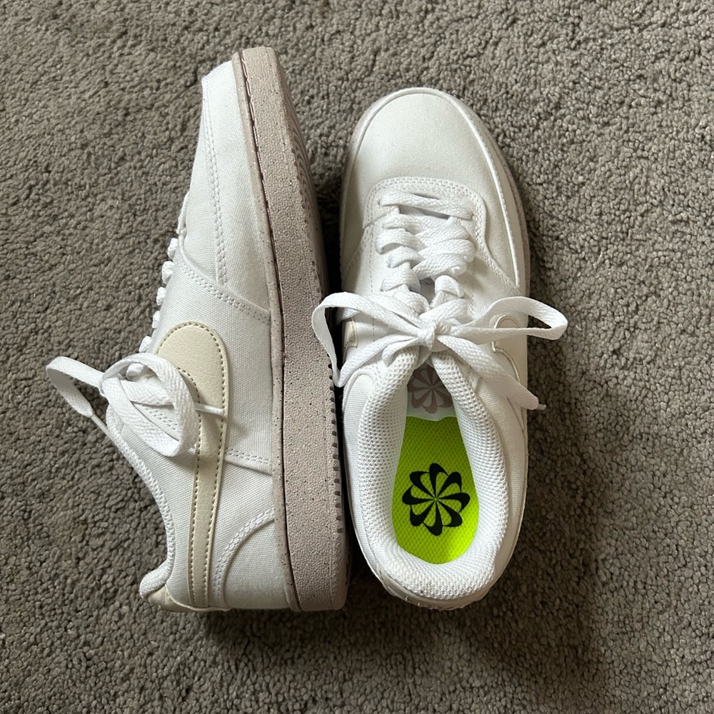 White and Purple Womens Nike Crater Flyknit Sneakers
